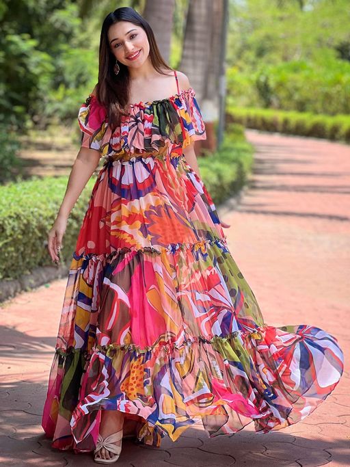 knee length dresses for ladies Petal and Pup Women's Harriet Off Shoulder Maxi Dress main image 1