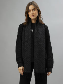 GANT - Women Black Printed Scarf