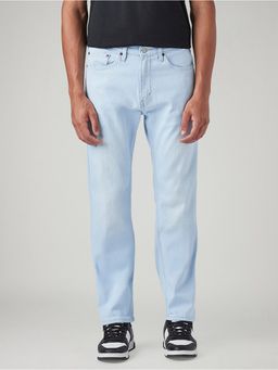 Levi's - Men's 505 Light-Blue Straight Fit Mid Rise Jeans