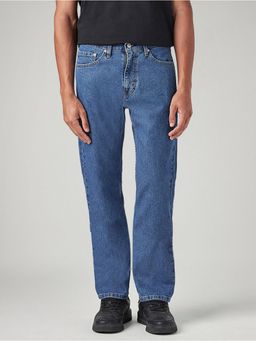 Levi's - Men's 505 Blue Straight Fit Mid Rise Jeans