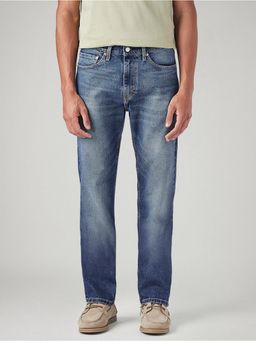 Levi's - Men's 505 Blue Straight Fit Mid Rise Jeans