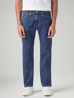 Levi's - Men's 505 Blue Straight Fit Mid Rise Jeans