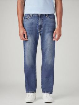 Levi's - Men's 555 Blue Straight Fit Mid Rise Jeans