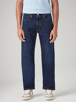 Levi's - Men's 555 Navy Blue Straight Fit Mid Rise Jeans