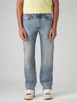 Levi's - Men's 505 Light-Blue Straight Fit Mid Rise Jeans