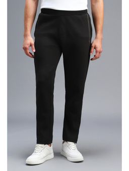 Van Heusen - Men Black Solid Casual Trackpant