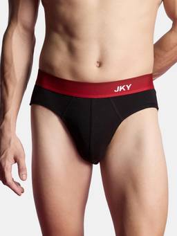 Jockey - Fp02 Men Super Combed Cotton Rib Solid Brief-Black