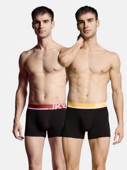 Jockey - Fp12 Men Super Combed Cotton Solid Trunk-Black (Pack Of 2)
