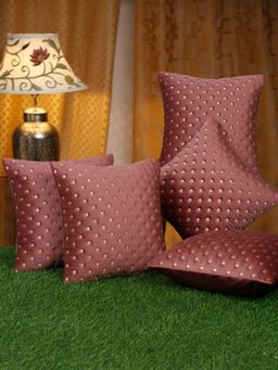 HOSTA HOMES - Soft Velvet Lined Pattern Cushion Covers Pack Of 5