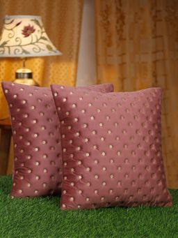 HOSTA HOMES - Soft Velvet Lined Pattern Cushion Covers Pack Of 2