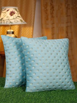 HOSTA HOMES - Soft Quilted Velvet Frilled Cushion Covers Pack Of 2
