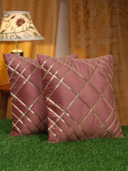 HOSTA HOMES - Soft Fur Solid Pattern Cushion Covers Pack Of 2