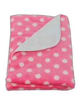 BRANDONN - New Born Dots Printed Multipurpose Wearable Blankets-Pink