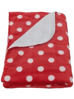 BRANDONN - New Born Dots Printed Multipurpose Wearable Blankets-Red