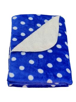 BRANDONN - New Born Dots Printed Multipurpose Wearable Blankets-Navy Blue