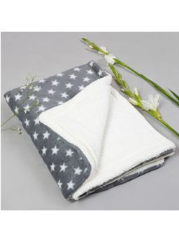 BRANDONN - New Born Baby Multipurpose Wearable Star Printed Blankets-Grey