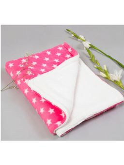 BRANDONN - New Born Baby Multipurpose Wearable Star Printed Blankets-Pink
