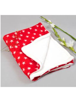 BRANDONN - New Born Baby Multipurpose Wearable Star Printed Blankets-Red