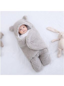 BRANDONN - New Born Baby Multipurpose Wearable Blankets-Grey