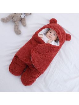 BRANDONN - New Born Baby Multipurpose Wearable Blankets-Maroon