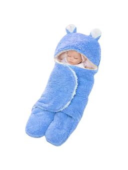 BRANDONN - New Born Baby Multipurpose Wearable Blankets-Blue