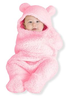BRANDONN - New Born Baby Multipurpose Wearable Blankets-Pink