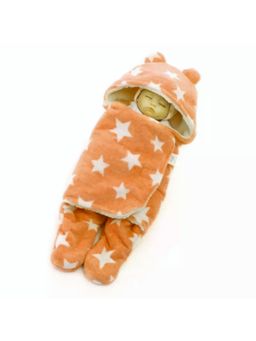 BRANDONN - Star Printed Multipurpose Wearable Baby Blankets-Orange