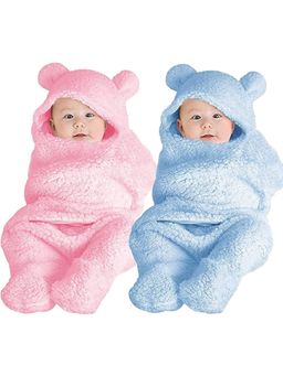 BRANDONN - Multipurpose Wearable Baby Blankets -Multi-Color (Pack of 2)