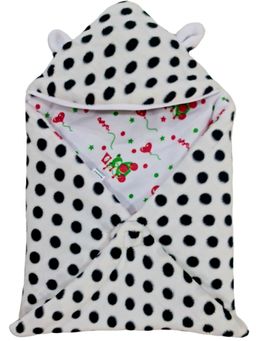 BRANDONN - Multipurpose Wearable Dota Printed Baby Blankets-Off White