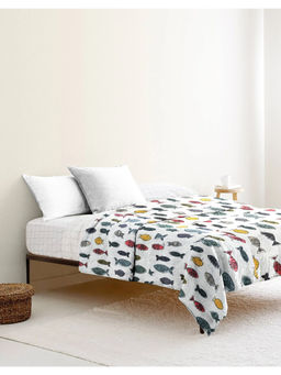 The Baby Atelier - Organic Cotton Coloured Fish Junior Blanket