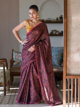 Suta - Multi-Color Pure Cotton Floral Printed Saree