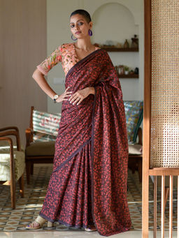 Suta - Multi-Color Pure Cotton Floral Printed Saree