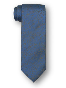 The Tie Hub - Blue Flower Pure Silk Necktie
