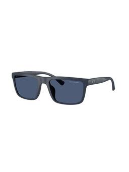 ARMANI EXCHANGE - Men UV Protected Blue Lens Rectangle Sunglass (0AX4174SU81818056) (56)
