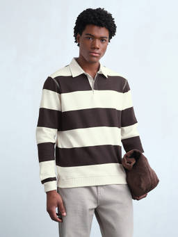 Flying Machine - Colorblock Brown Men Sweatshirt
