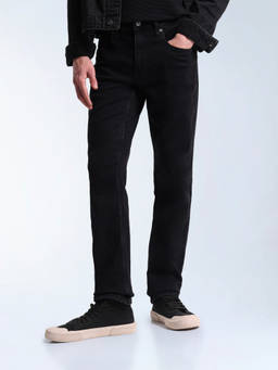 Flying Machine - Black Freddie Slim Fit Mid Rise Jeans