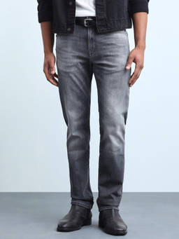 Flying Machine - Grey Freddie Slim Fit Whiskered Jeans