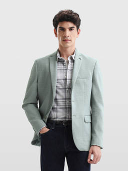 Arrow - Men Green Zero Calorie Slim Fit Knitted Blazer