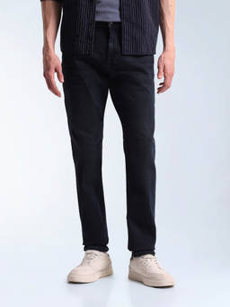 Flying Machine - Blue Slash Slim Fit Whiskered Jeans