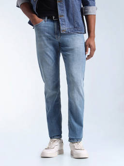 Flying Machine - Blue Freddie Slim Fit Whiskered Jeans