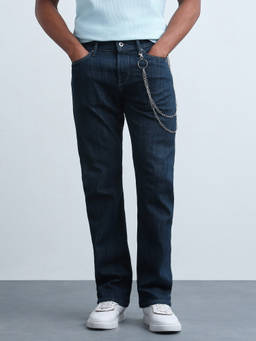 Flying Machine - Blue F-Jango Straight Fit Rinsed Jeans