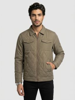 Spykar - Men Khaki Regular Fit Jacket