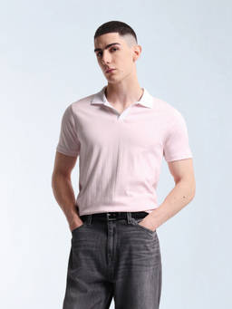 Flying Machine - Pink Regular Fit Polo T-Shirt