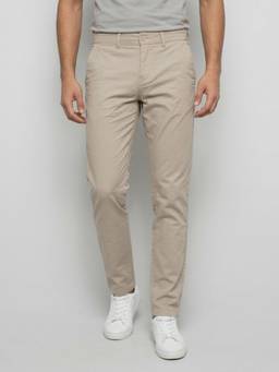 Spykar - Men Beige Regular Fit Mid Rise Trouser