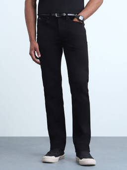 Flying Machine - Black Freddie Slim Fit Mid Rise Jeans