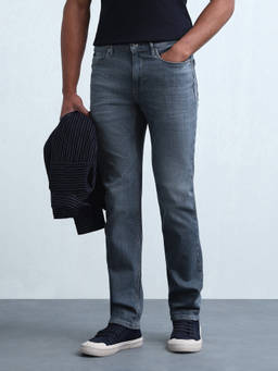 Flying Machine - Grey Freddie Slim Fit Whiskered Jeans