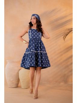 Juniper - Neelika Indigo Tiered Mini Dress