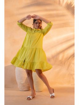 Juniper - Zest Bloom Green Tiered Summer Dress