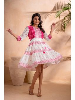 Juniper - Pink Heritage Tier Dress with Dori