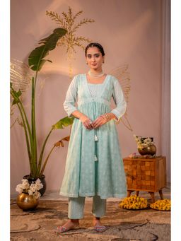 Juniper - Seafoam Noor Panelled Green Dress with Dori